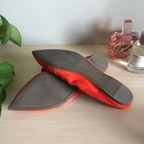 J.Crew Red Tassel Pointed Suide Flats - Picture 4 of 5